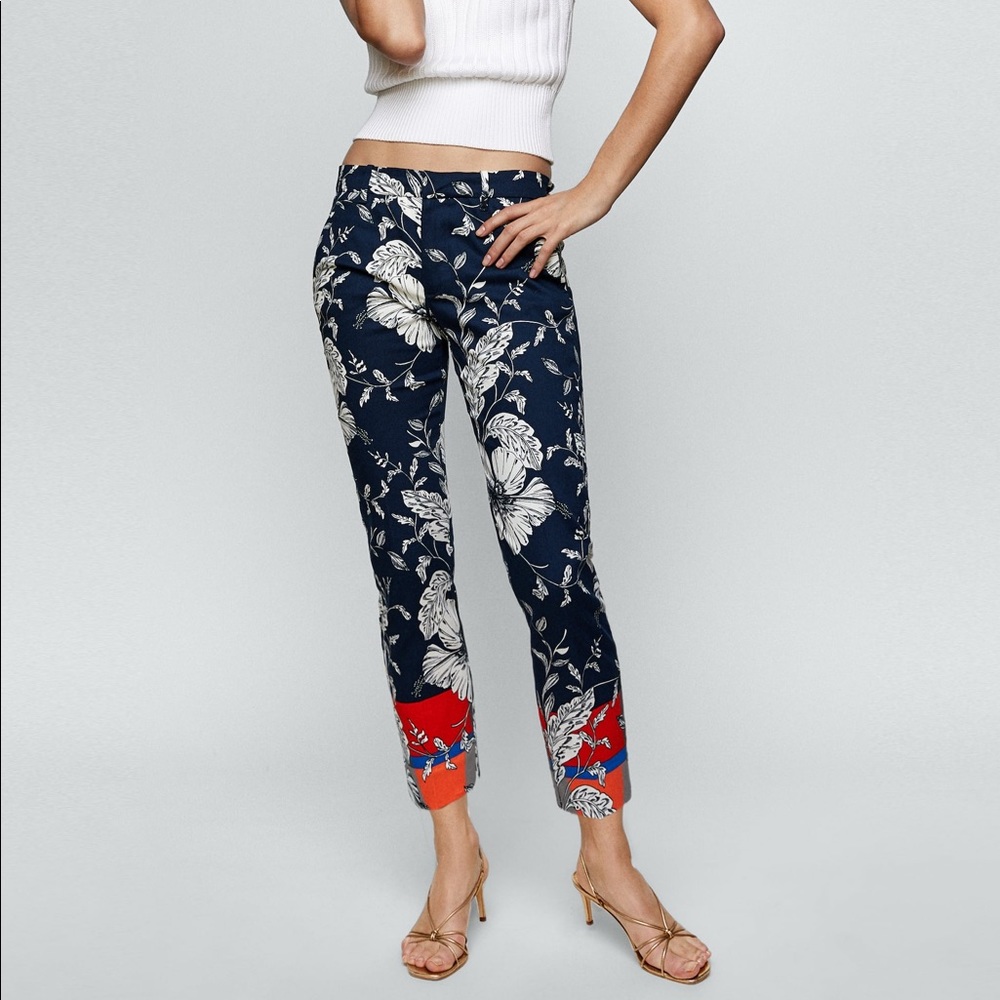 Zara Floral Print Chinos